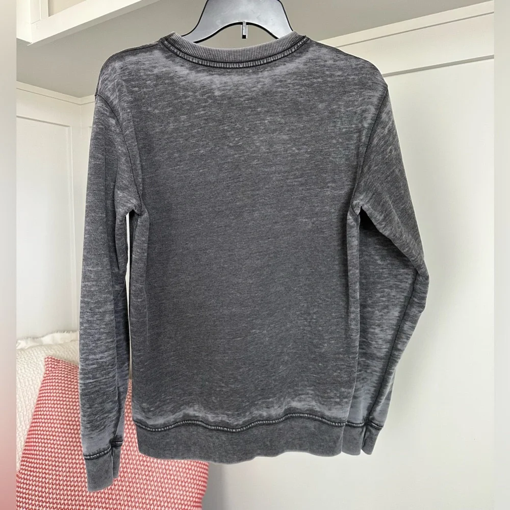 Recycled Karma Grey Burnout Sonny and Cher crewneck Sweatshirt Size Small - Picture 9 of 12